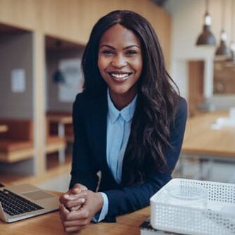 business woman with laptop